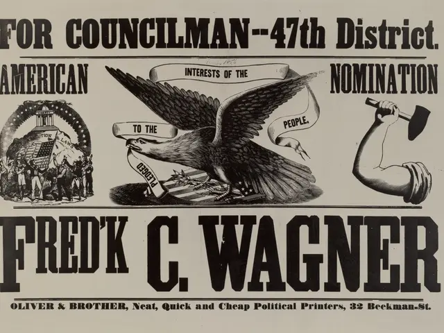 The image shows a poster for the Councilman-47th District American Nominations, featuring a picture...