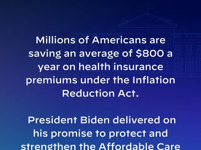 The image shows a blue background with the words "Millions of Americans are Saving an Average of...