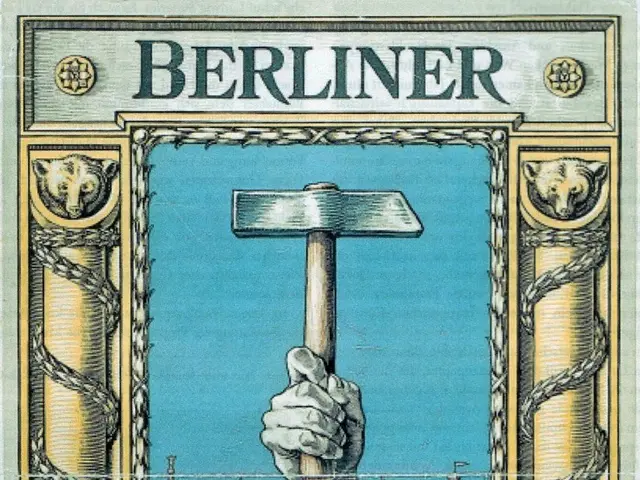 The image shows a poster with a picture of a person's hand holding a hammer, with the words...