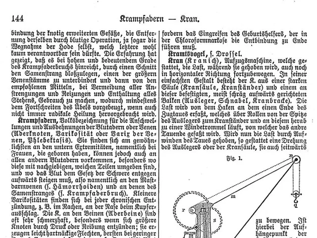 The image shows a page from a book with a drawing of a machine on it. The text on the paper reads...