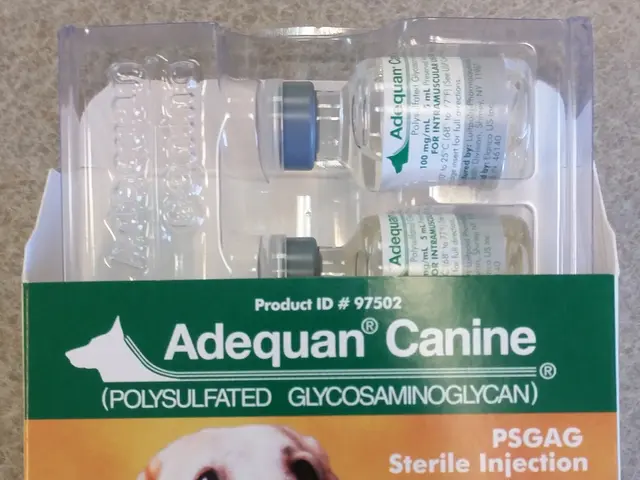 The image shows a box of Adequan Canine Polysulfated Glycosaminoglycan Sterile Injection, with a...