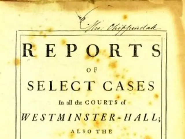 The image shows an old book with the title "Reports of Select Cases in the Courts of...
