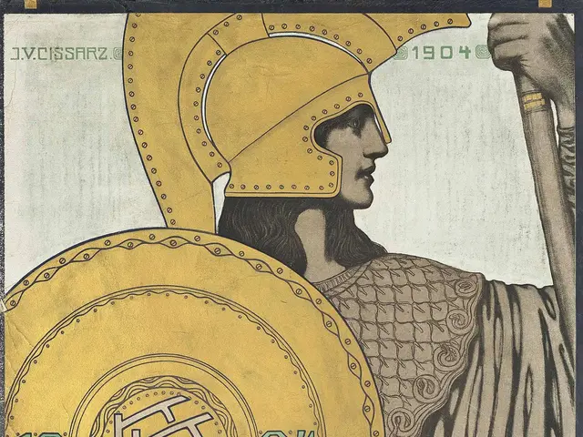 The image shows a poster advertising a concert in Berlin, Germany in 1904. It features a person...