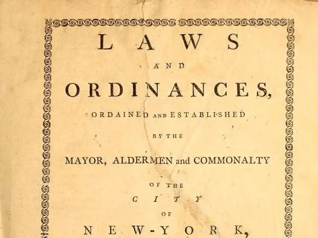 The image shows an old book with the title "Laws and Ordinances, Ordained and Established by the...