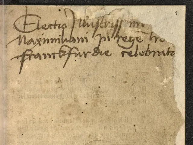 The image shows an old document with handwriting on it, which appears to be a letter from the...