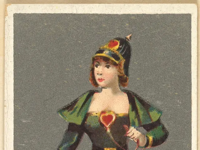 The image shows a woman in a police uniform holding a gun, standing in front of a backdrop of...