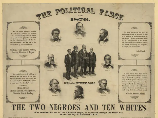 The image shows a paper with pictures of several people and text written on it. The text reads "The...
