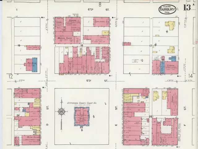 The image shows an old map of the city of San Francisco, California, with the Fairbury and...