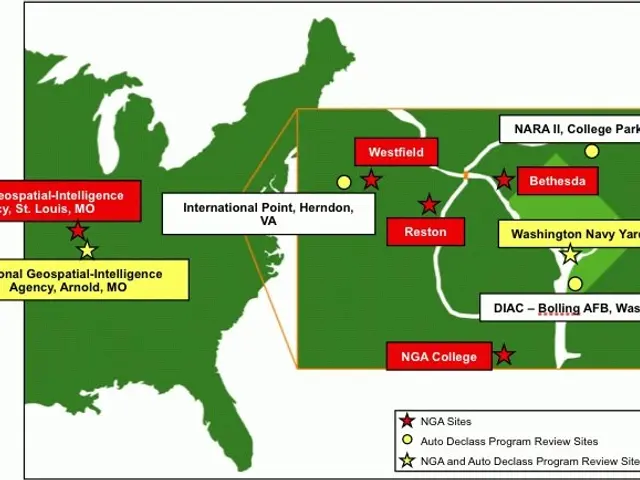 The image shows a map of the United States with text indicating the locations of the National...