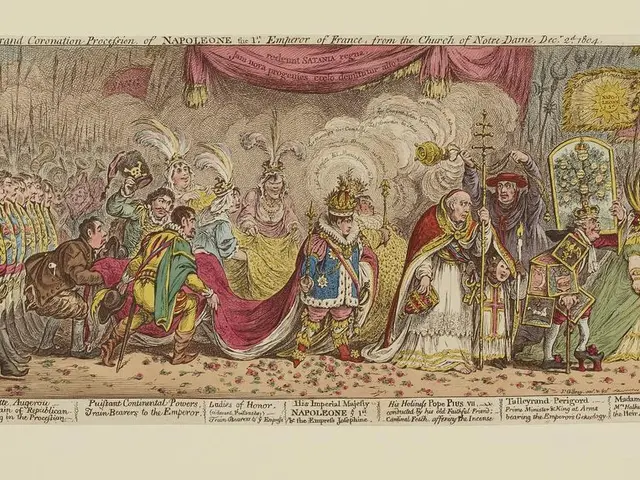 The image shows a group of people dressed in colorful costumes standing in front of a stage, with a...