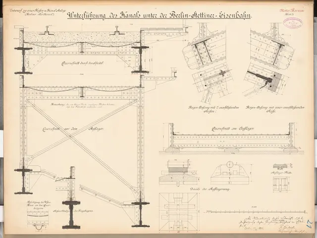 The image shows a drawing of a building with a lot of drawings on it, which is believed to be a...