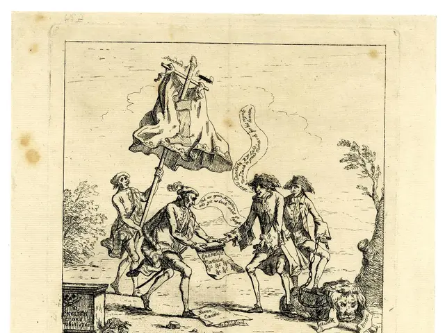 The image shows a paper with a drawing of a group of people and text that reads "The Congress or,...