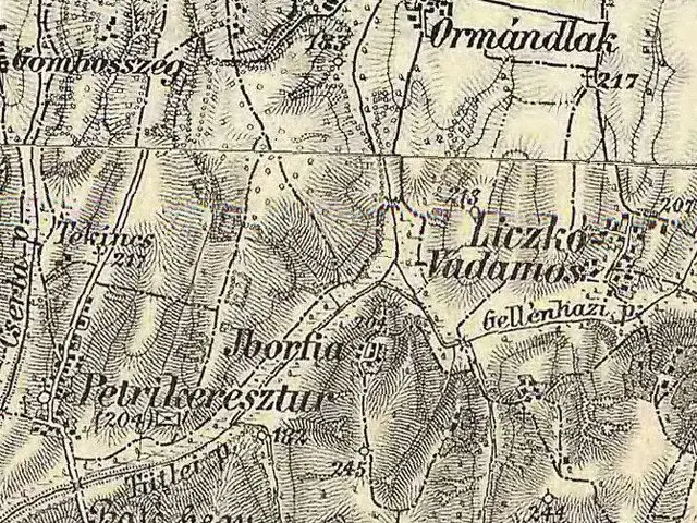 The image shows an old topographic map of the city of Ljubljana, Slovenia. It is a detailed map...