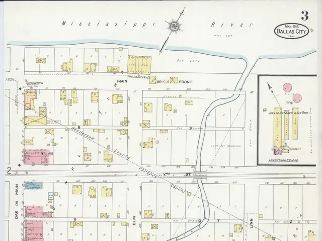 The image shows an old map of the city of Dallas, Texas from 1892. It is a detailed map with...