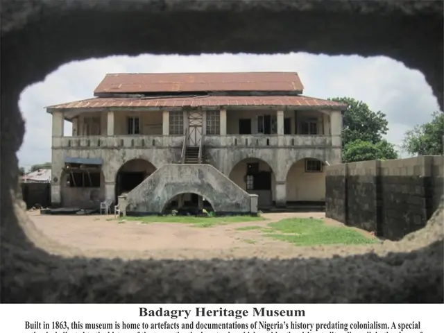 The image shows the Badagry Heritage Museum, built in 1863, which is home to artefacts and...