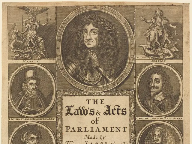 The image shows a poster with pictures of people and text that reads "The Law and Acts of...