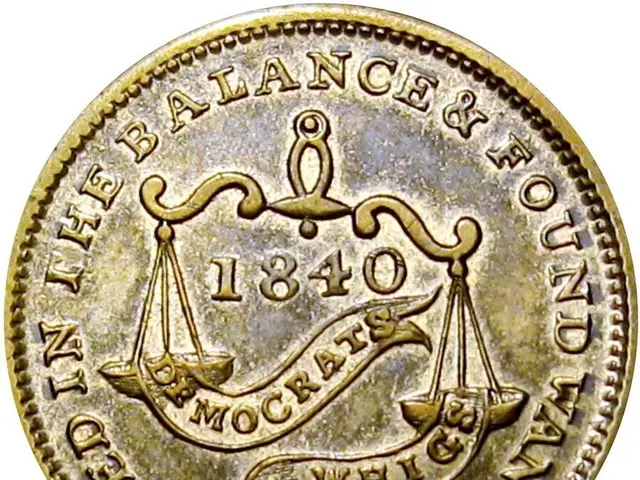 The image shows a gold coin with the words "Balance and Found" inscribed on it against a white...