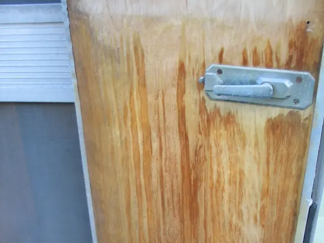 This is a picture of a door with a door handle of a vehicle.