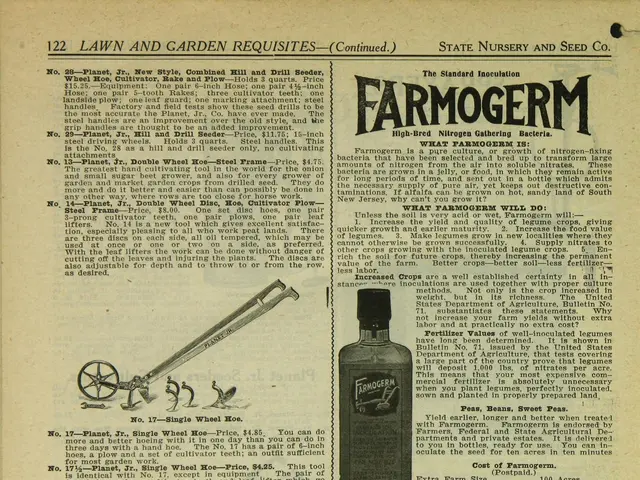 The image shows an old book with a picture of a bottle of Farmogerm insecticide on it. The bottle...